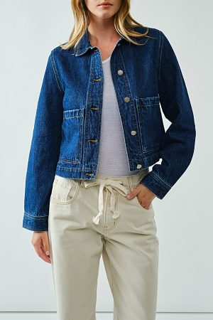 Abbie Cropped Cotton Denim Jacket