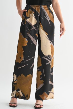 Danica Abstract Print Satin Pants