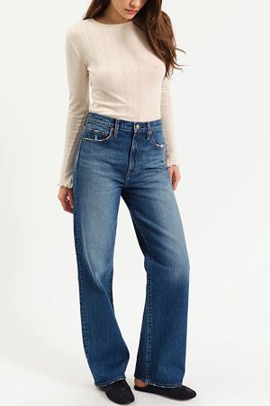 Daze City High Rise Straight Leg Jeans