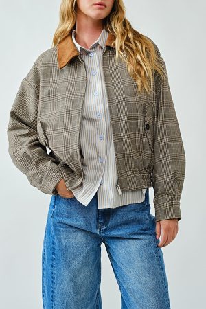 Freja Glen Plaid Bomber Jacket