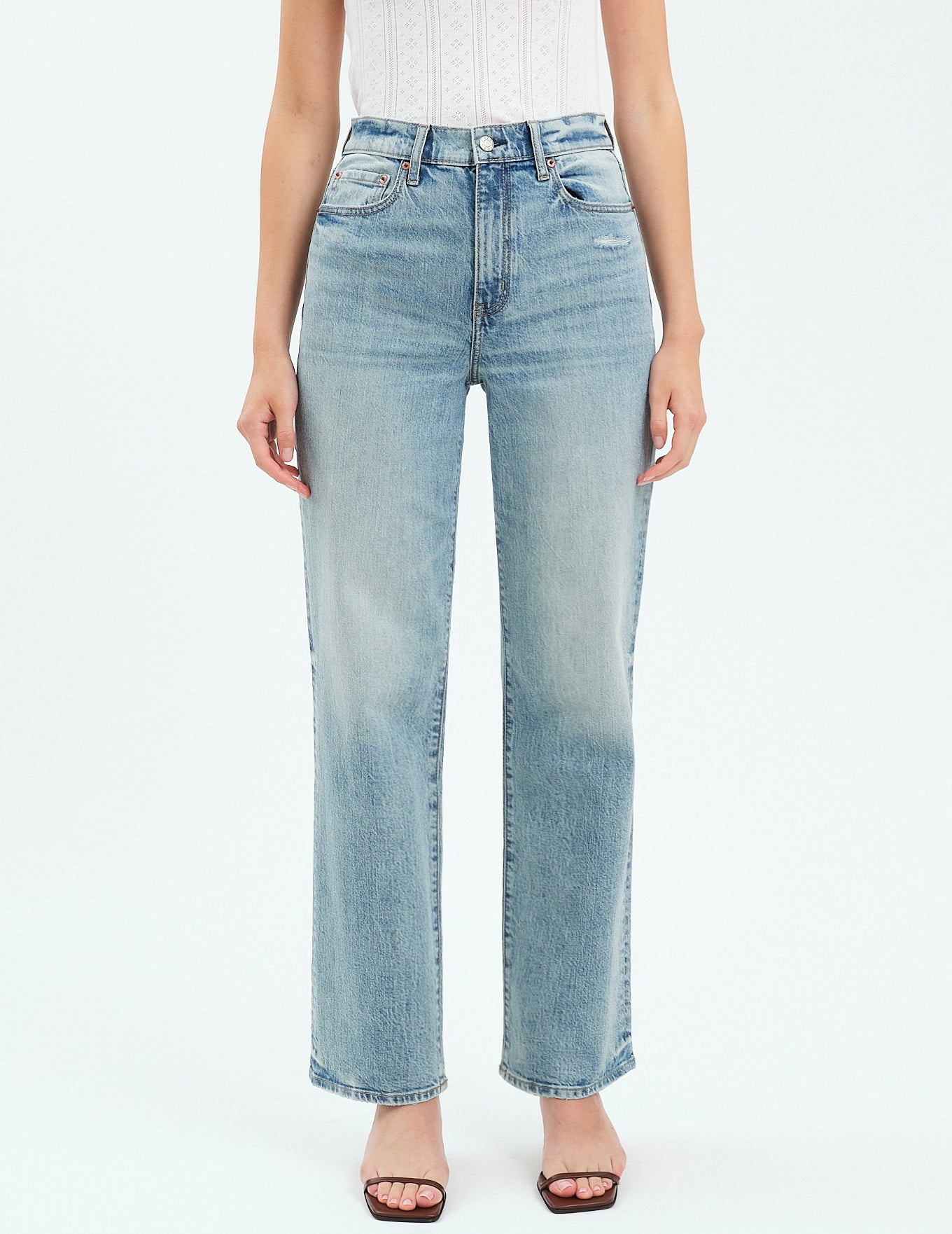 Sundaze High Rise Straight Leg Jeans